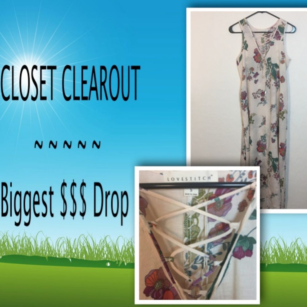 BNWT Lovestitch Floral HI-LO Rustic Boho Maxi